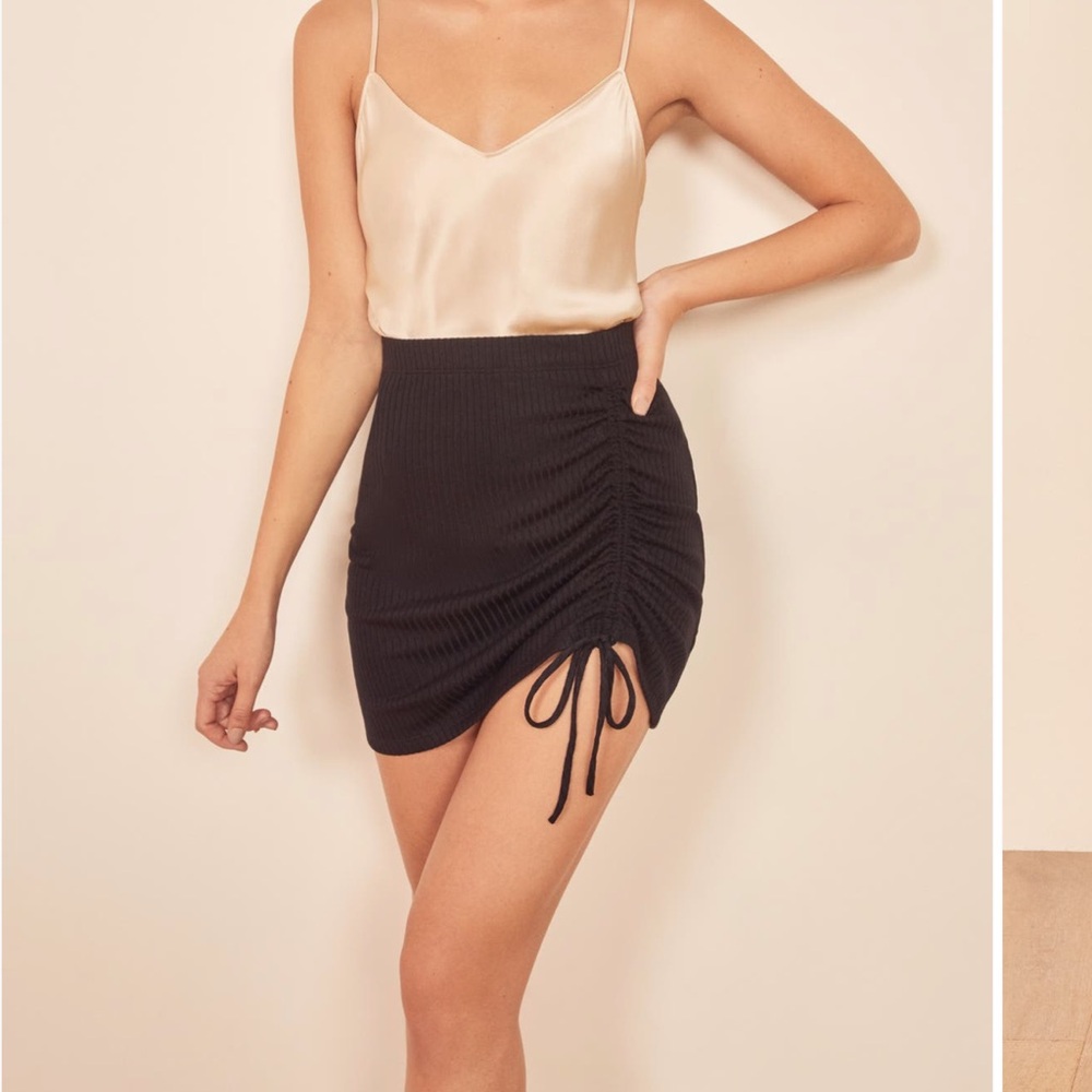 Reformation ines skirt Black